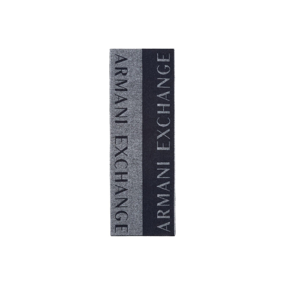Armani Exchange — Grijze wollen AX-logo sjaal voor heren