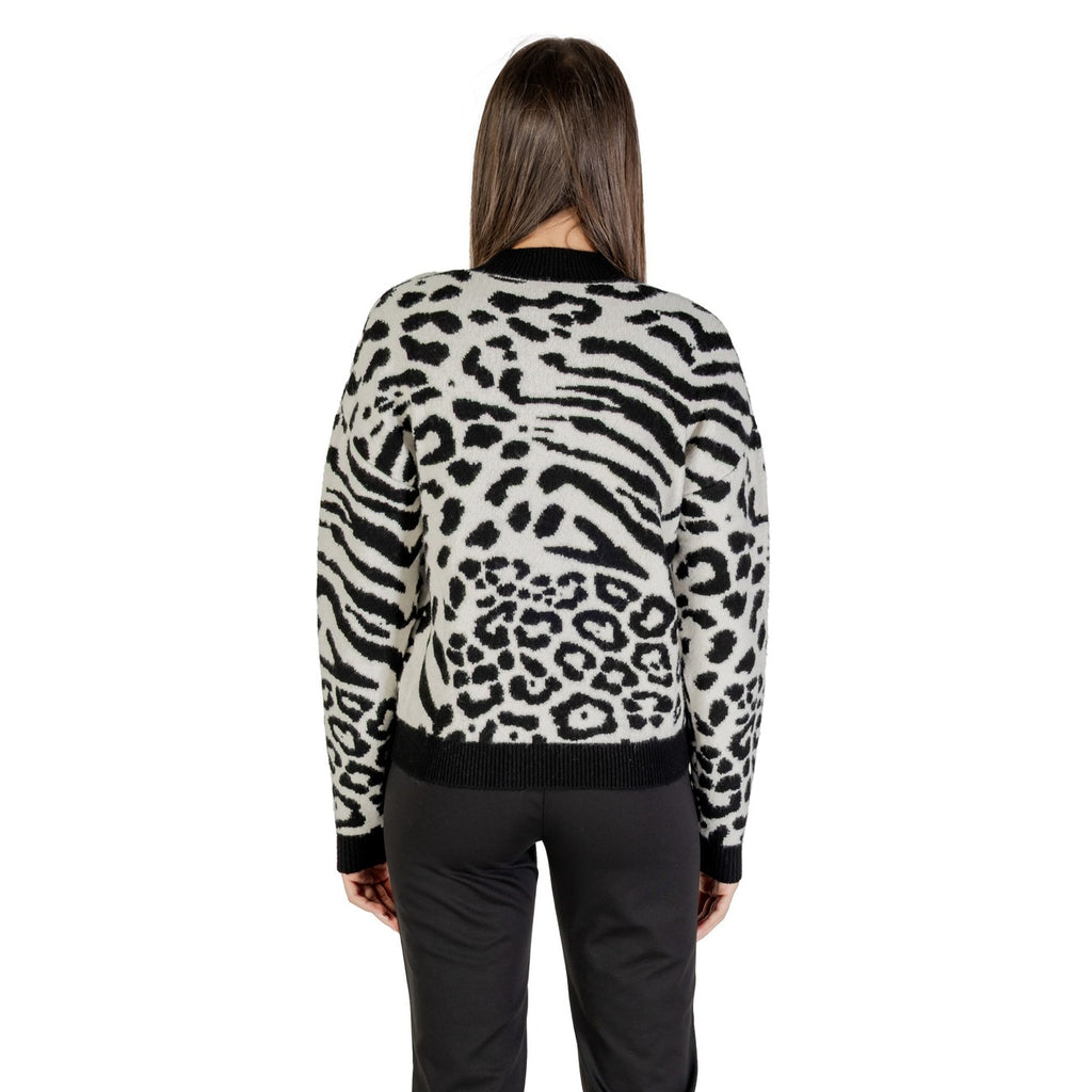 Morgan — Pull blanc à motif léopard femme — vue 2