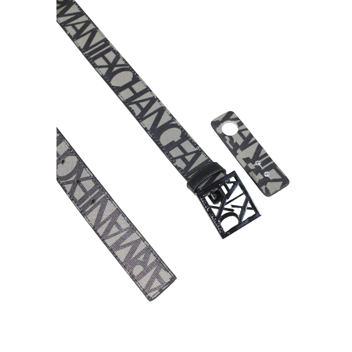 Armani Exchange — Ceinture textile grise femme — vue 3