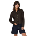 Jacqueline de Yong — Veste Nico effet daim marron femme