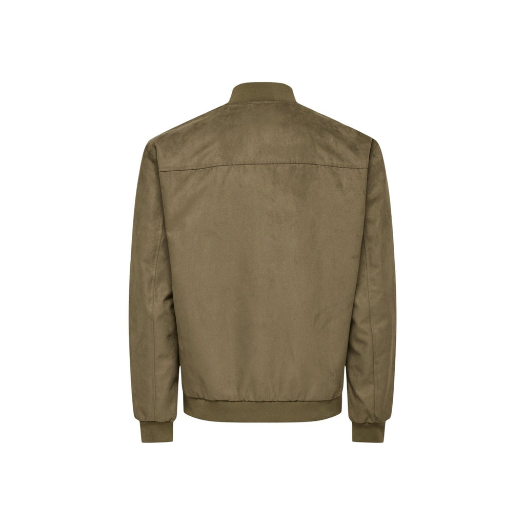 Only & Sons — Bomber Lucas effet daim vert homme — vue 5