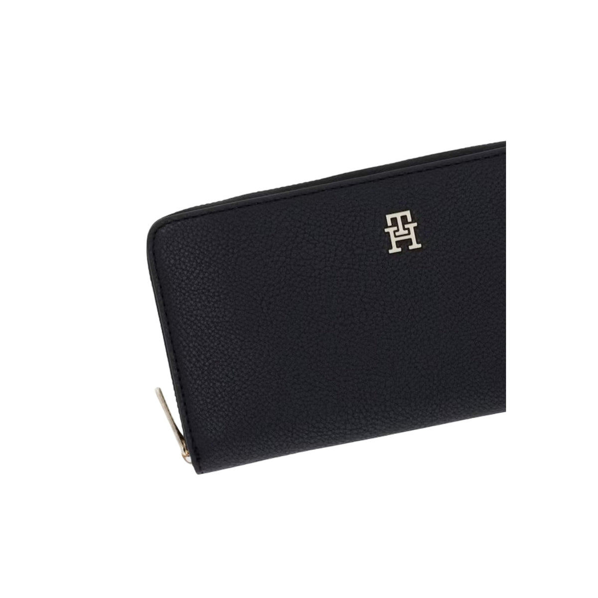 Tommy Hilfiger — Portefeuille Icon Large Zip-Around noir femme — vue 4