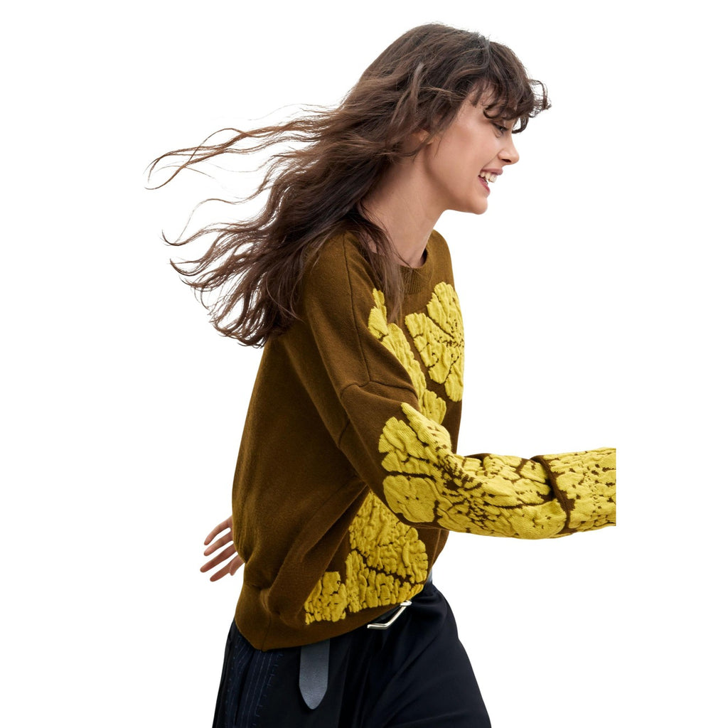 Desigual – Bubbles Lacroix Pullover grün Damen — Ansicht 4