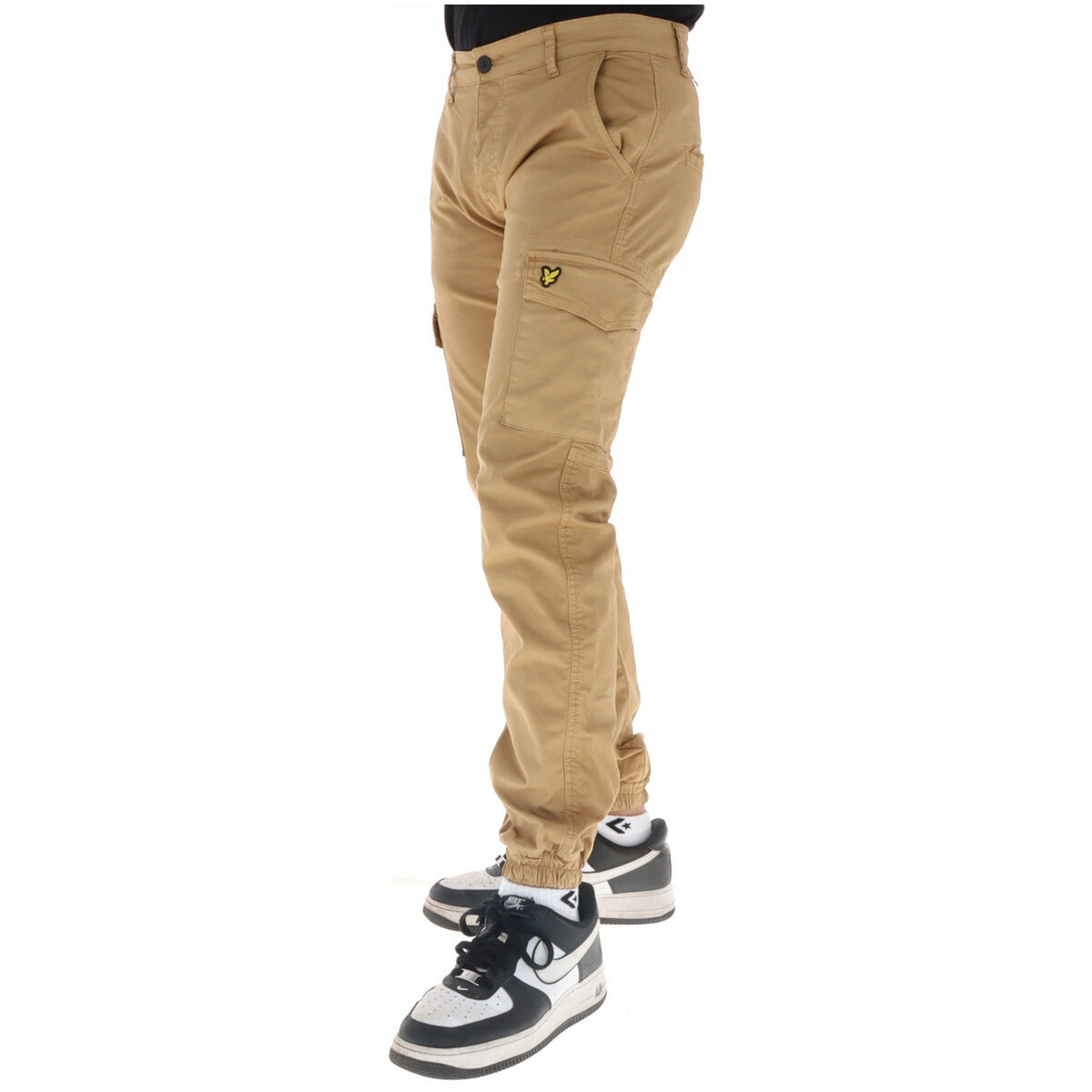 Lyle & Scott — Pantalon chino camel en coton stretch homme — vue 3