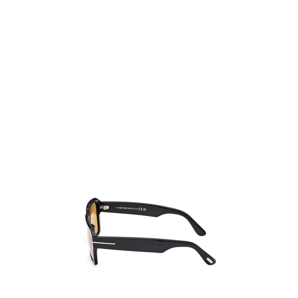 Tom Ford — Men's Brown Acetate Navigator Sunglasses — view 2