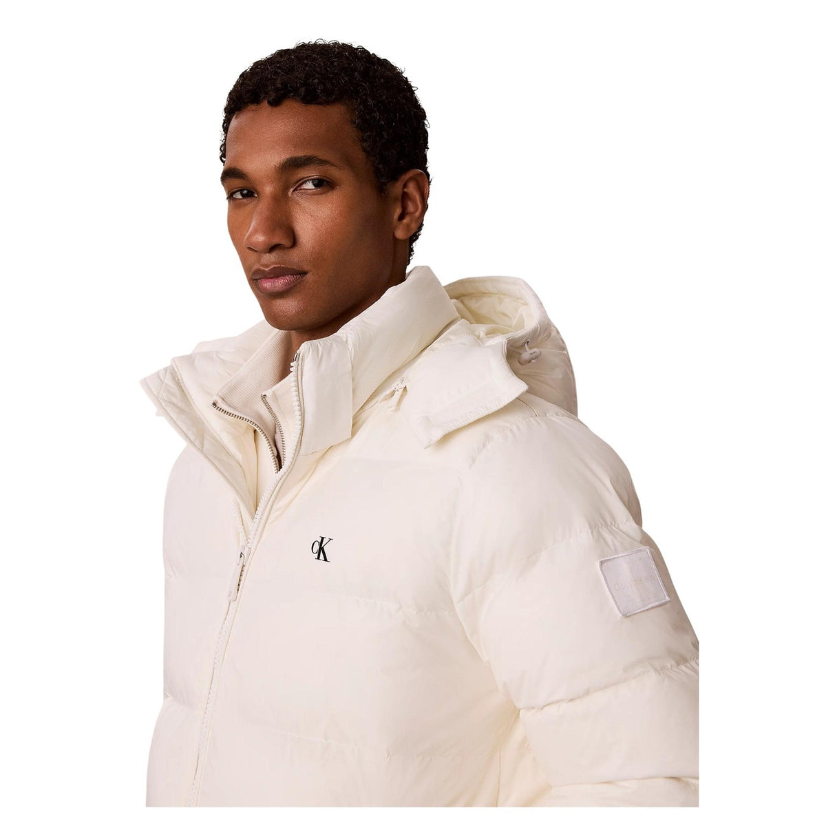Calvin Klein Jeans — Wit herenjack met capuchon — afbeelding 3