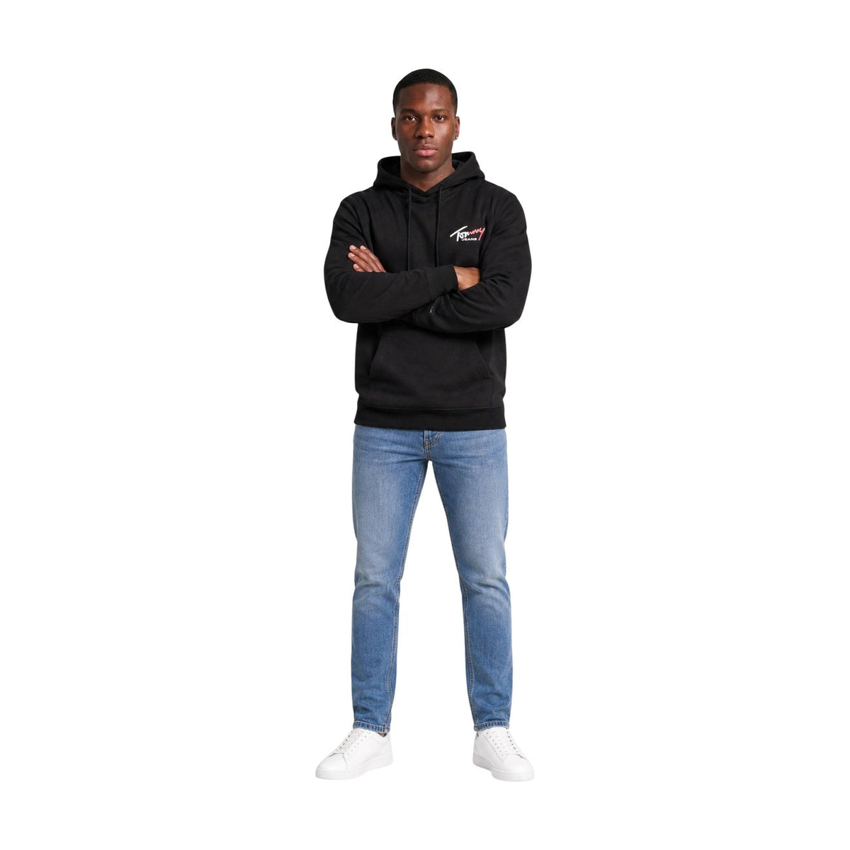 Tommy Jeans — Sweat à capuche noir 100 % coton bio homme — vue 2
