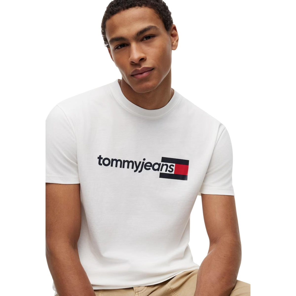 Tommy Jeans — Men’s white organic cotton t-shirt — view 5