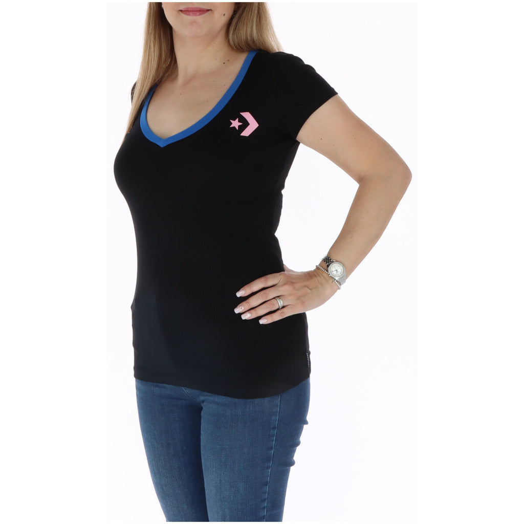 Converse — T-shirt réf. 411476855 noir femme — vue 2