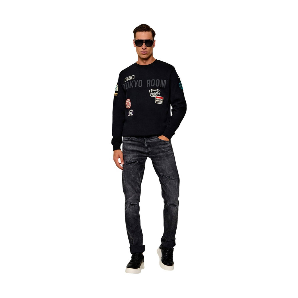 Replay — Sweat Variance Patches noir homme — vue 4