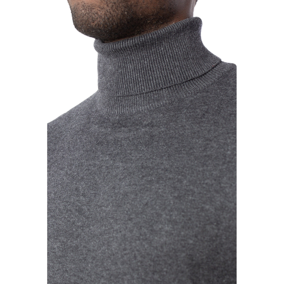 Jack & Jones — Men's blue turtleneck sweater — view 3