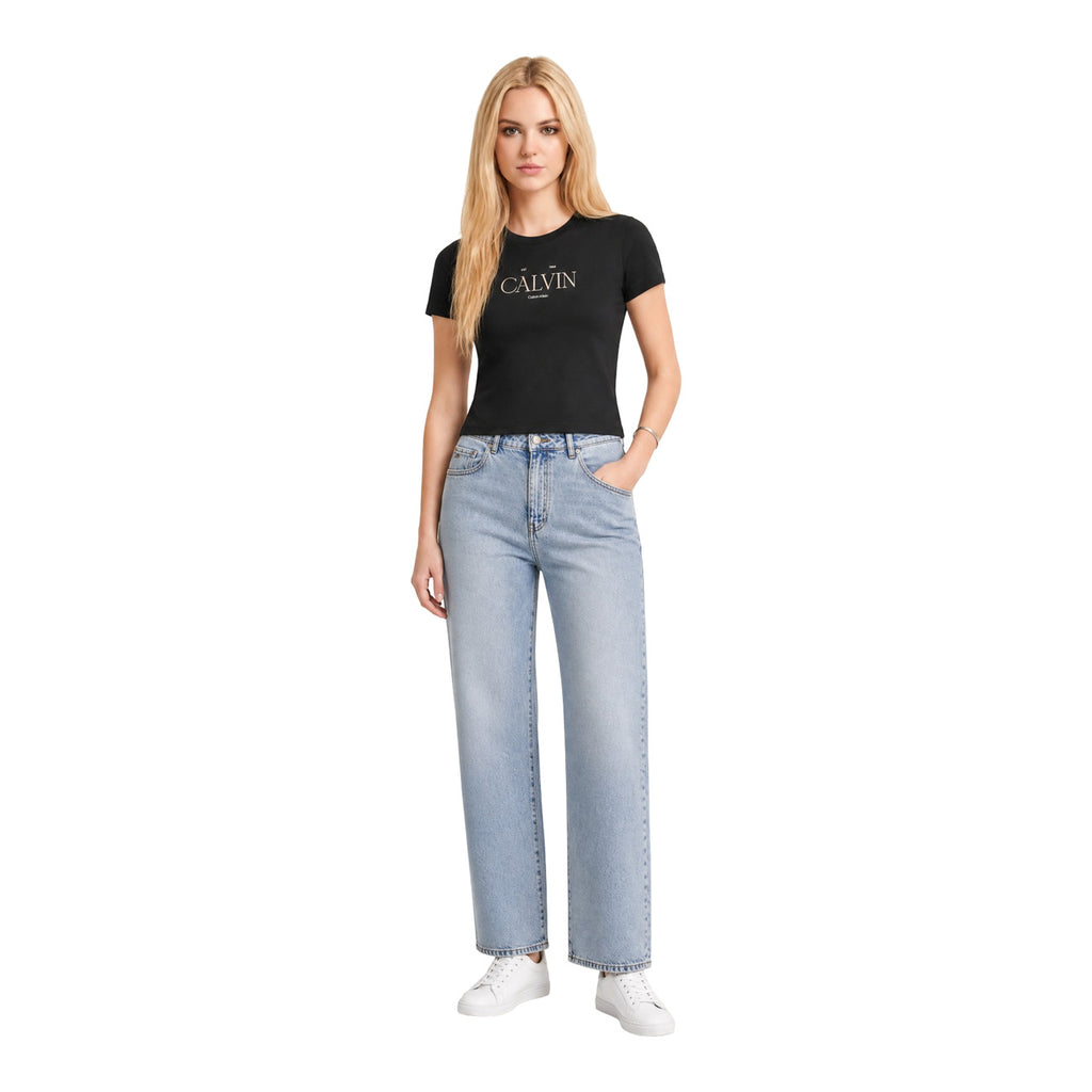 Calvin Klein Jeans — Women’s black printed t-shirt — view 5
