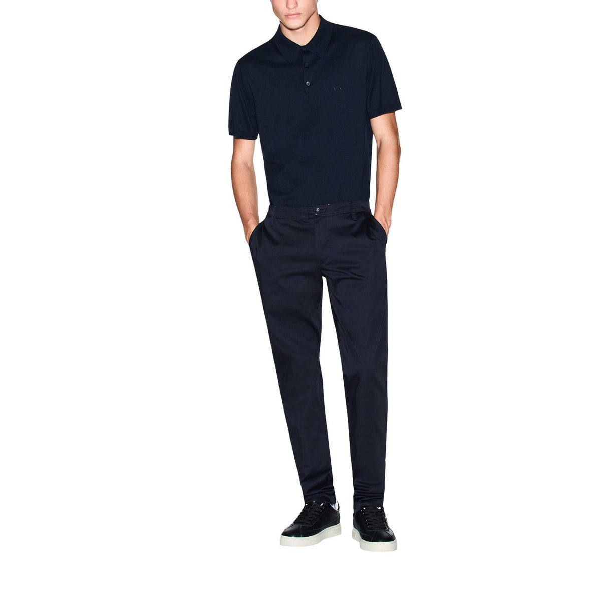 Armani Exchange — Men's blue stretch pants — view 5