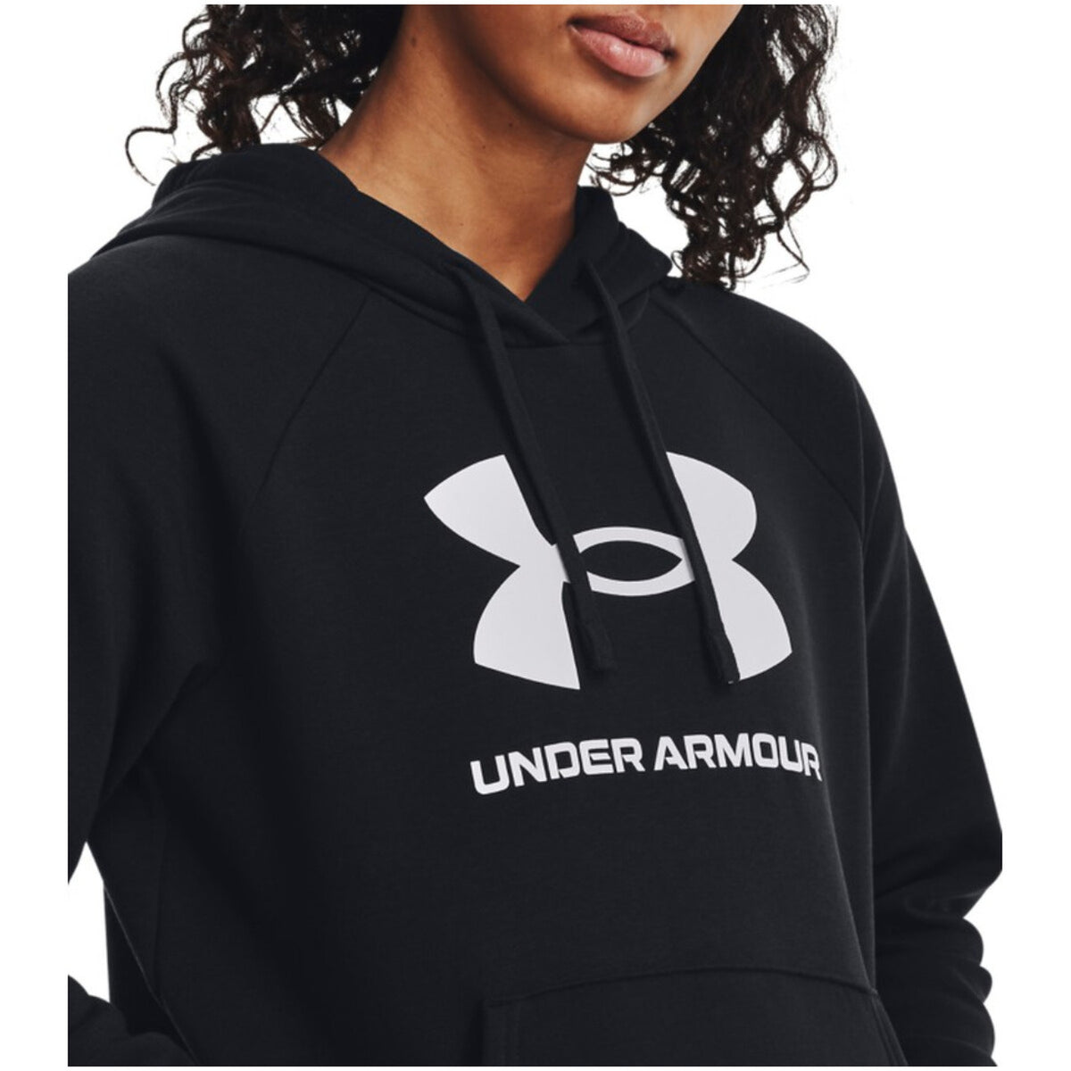 Under Armour — Rival Fleece Big Logo Hoodie Black Women — view 3