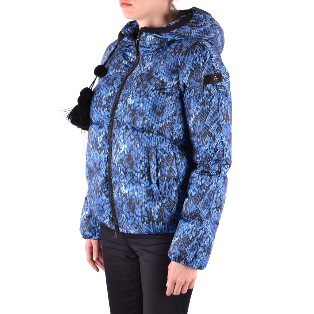 Peuterey — Doudoune bleue à capuche femme — vue 2