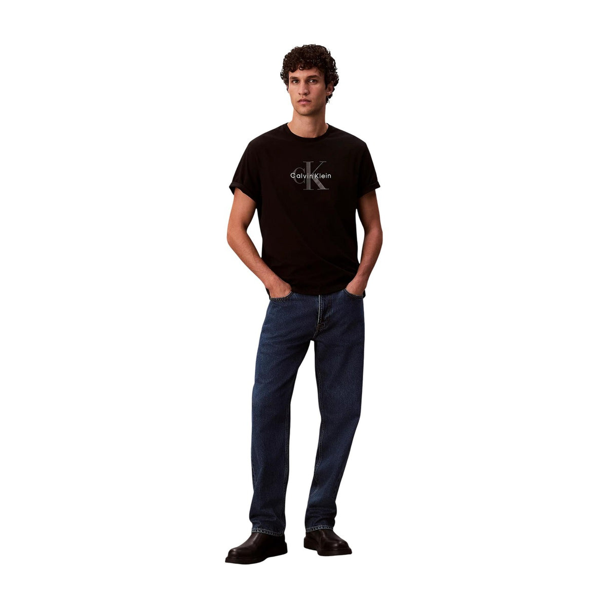 Calvin Klein Jeans — T-shirt LV04RB862 noir homme — vue 4