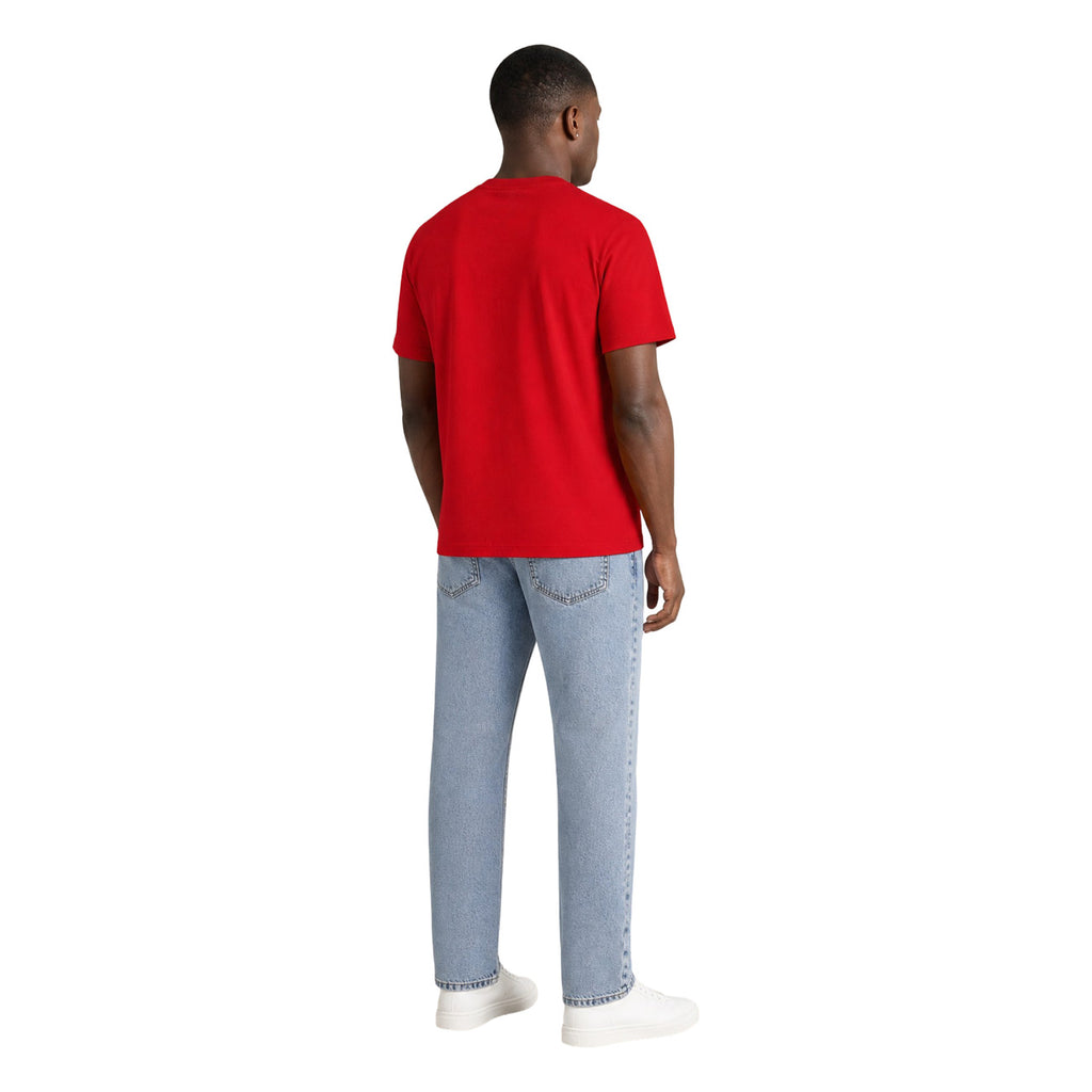Tommy Jeans — Men’s red organic cotton t-shirt — view 3