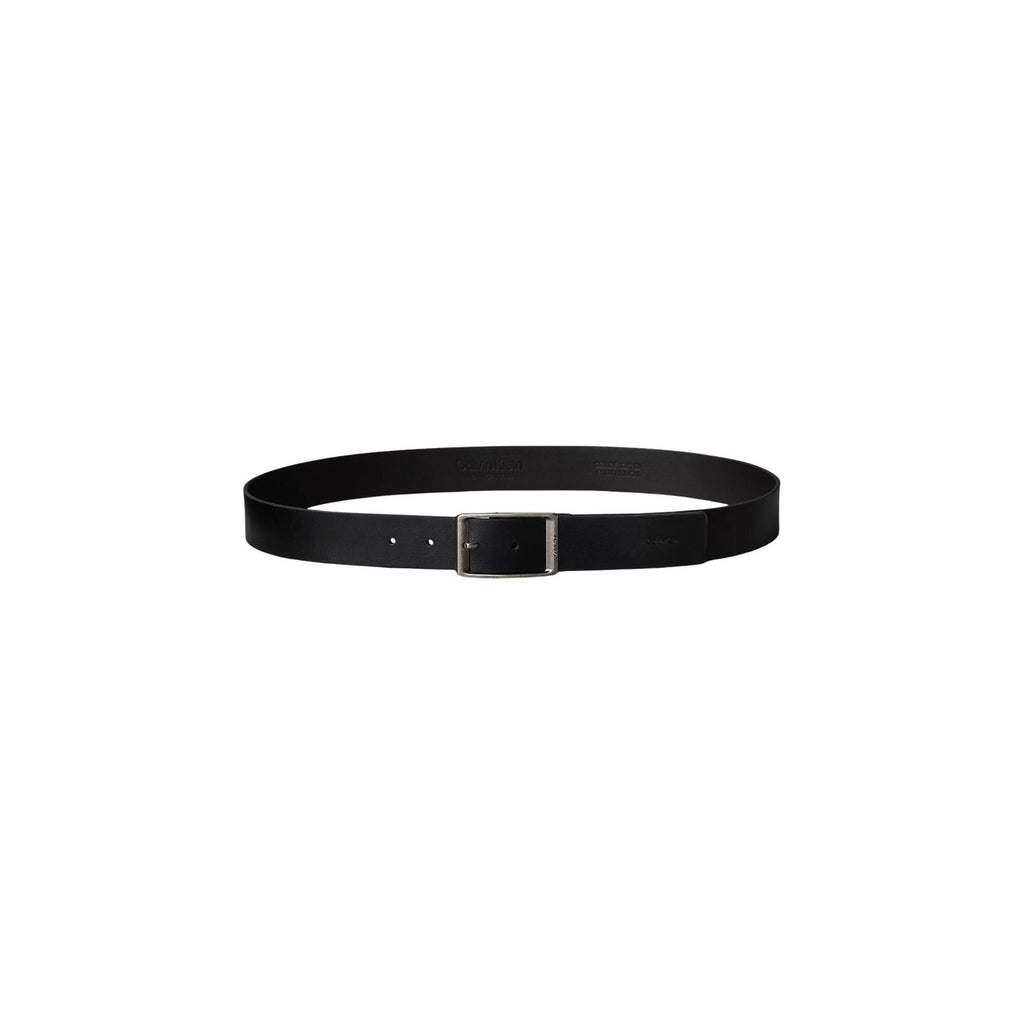 Calvin Klein — Men's Casual Round Buckle 35 mm Belt — view 2 — Black