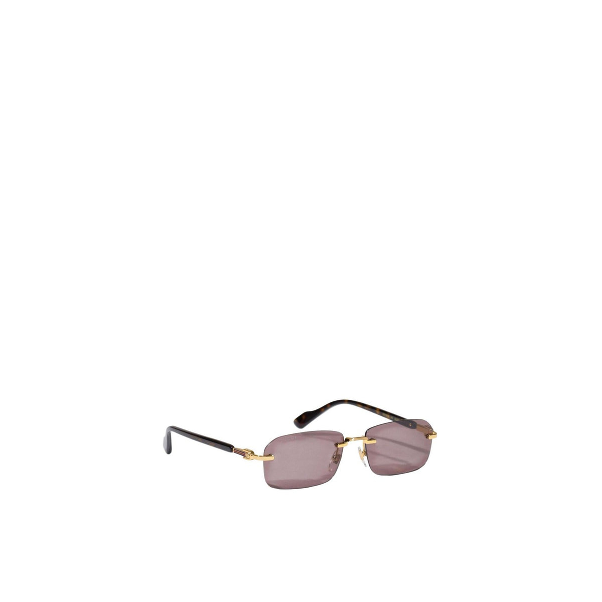 Gucci — Lunettes de soleil en acétate doré homme — vue 2