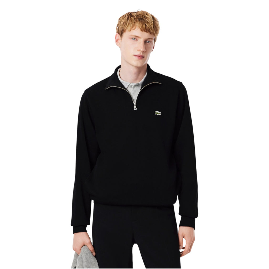 Lacoste — Sweat zippé à col montant homme — vue 5 — Noir