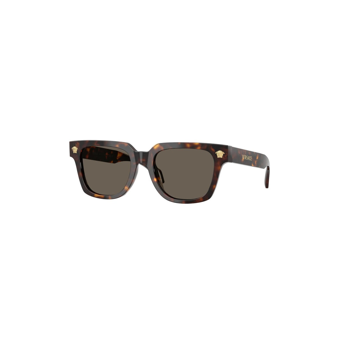 Versace — Lunettes de soleil carrées en acétate marron homme — vue 2