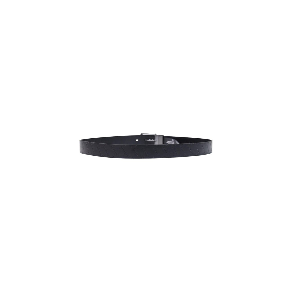 Armani Exchange — Ceinture en cuir noire homme — vue 4