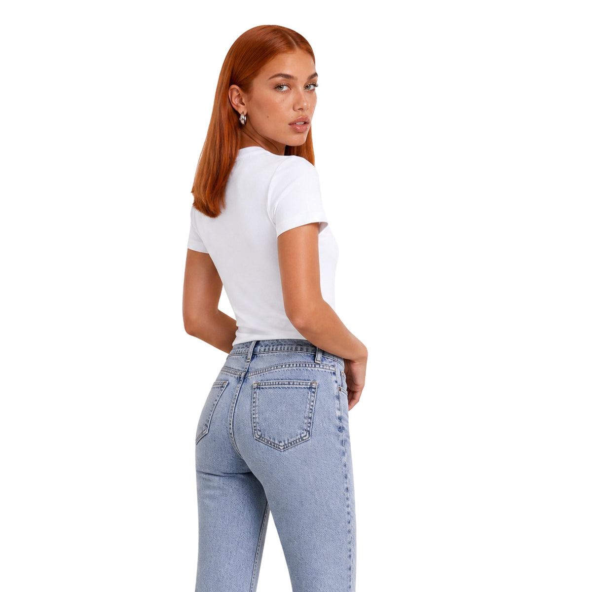Calvin Klein Jeans — T-shirt blanc à imprimé femme — vue 2