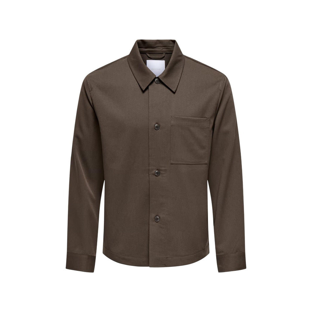 Only & Sons — Surchemise Miro marron homme