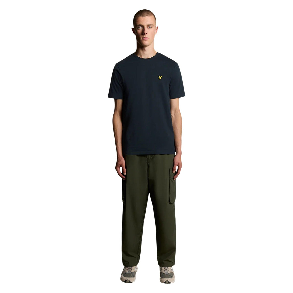 Lyle & Scott — Blaues Baumwoll-T-Shirt für Herren — Ansicht 4