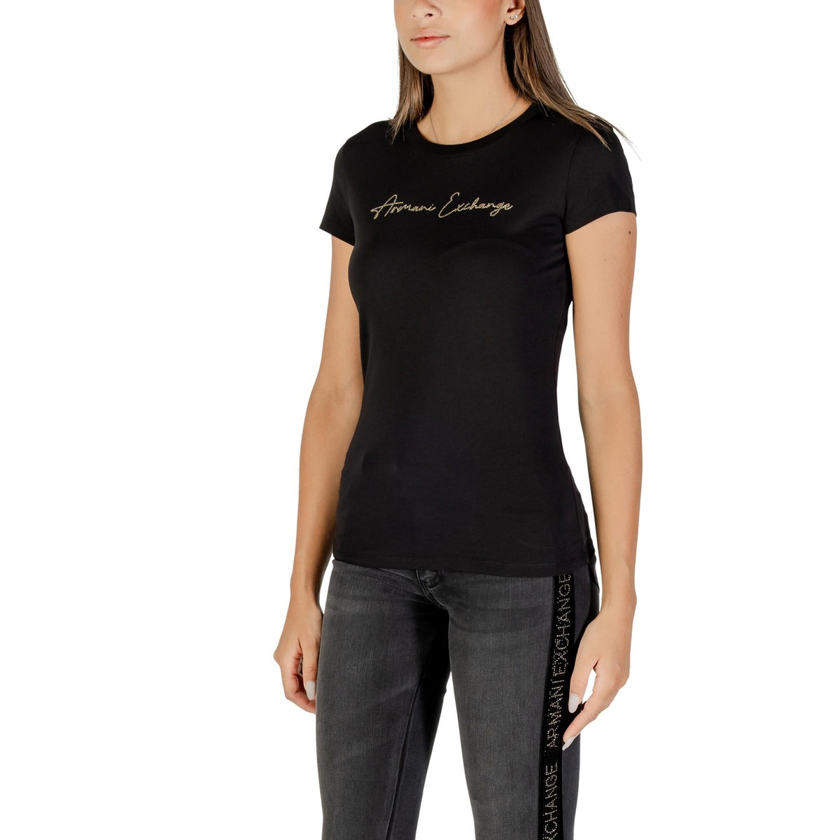 Armani Exchange — T-shirt XW001457 black woman — view 2
