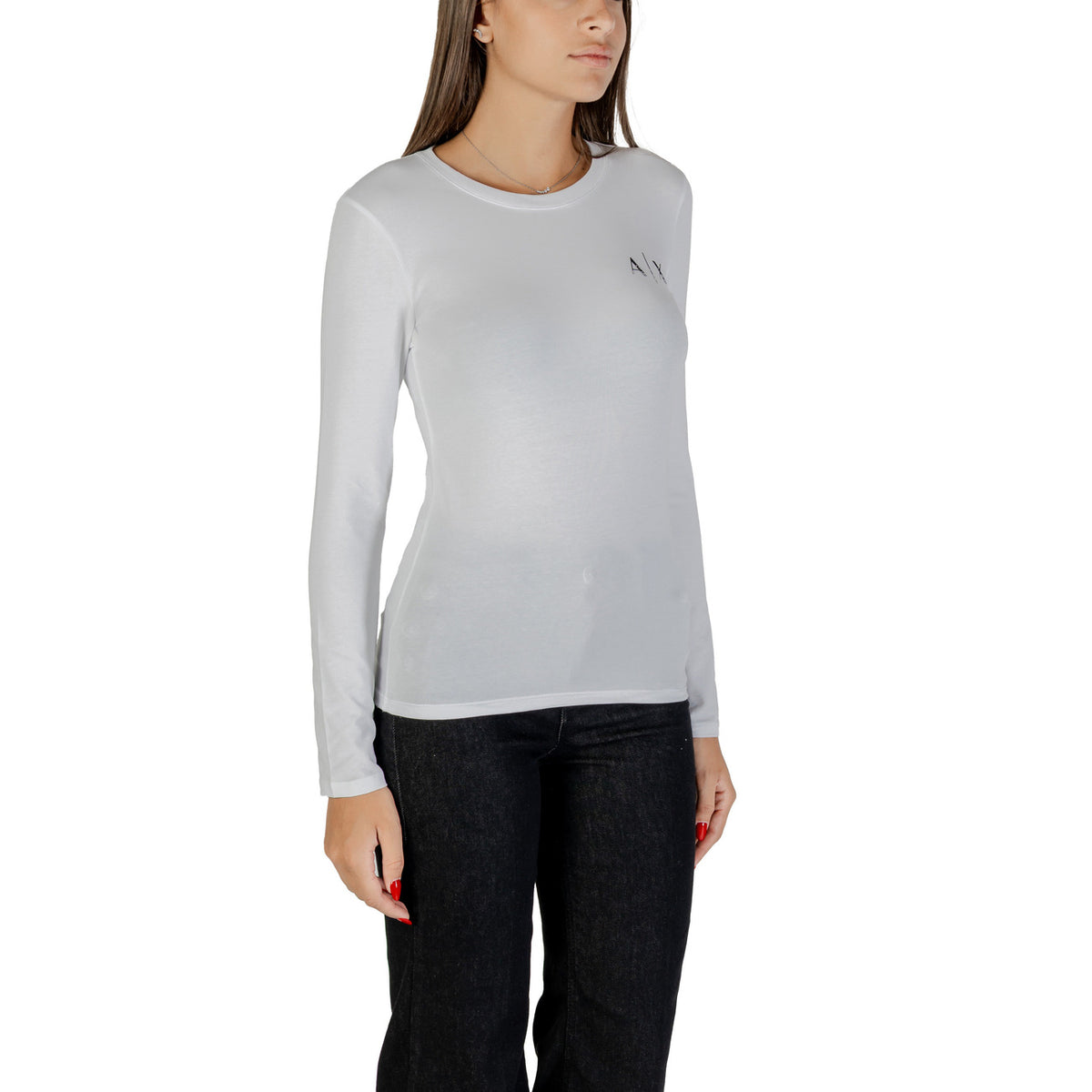 Armani Exchange — T-shirt stretch XW001353 blanc femme — vue 3