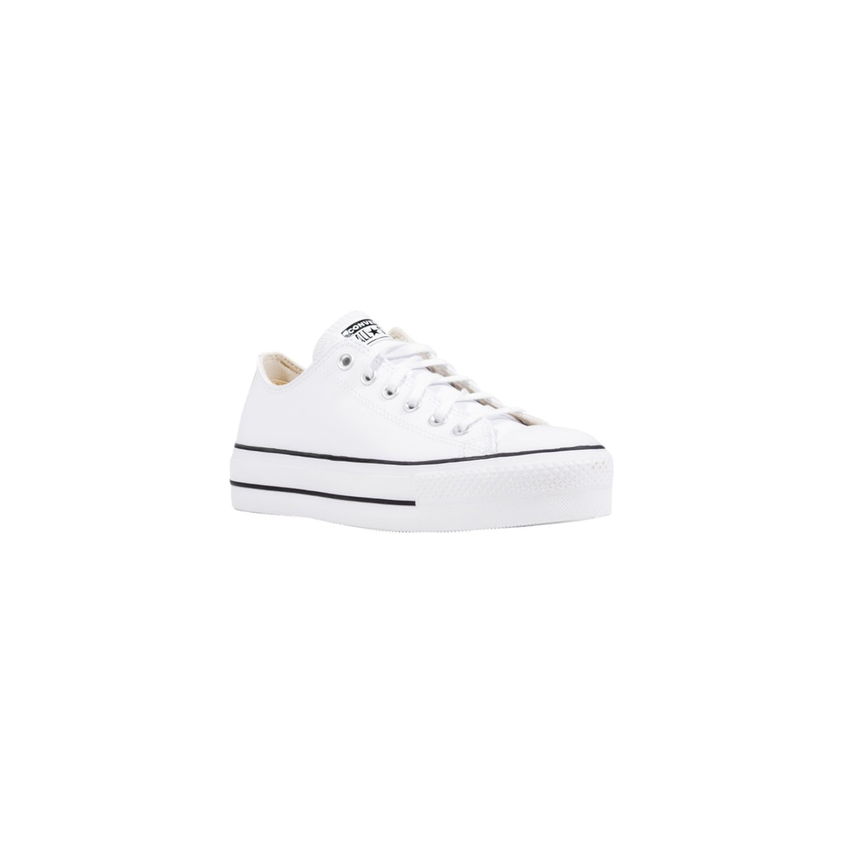 Converse — Baskets réf. CHUCK TAYLOR ALL STAR PLATFORM CLEAN LEATHER blanc femme — vue 2
