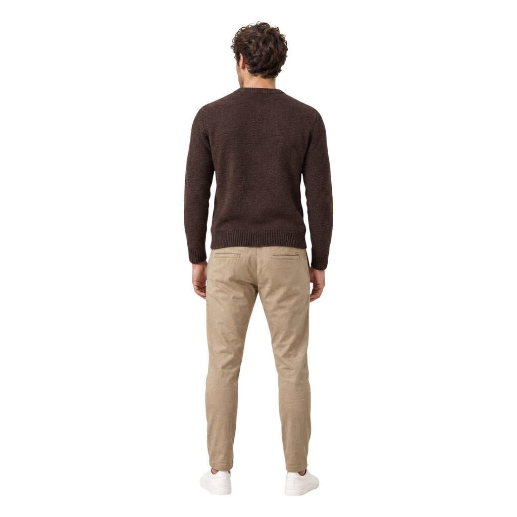 Gianni Lupo — Pull col rond marron homme — vue 2