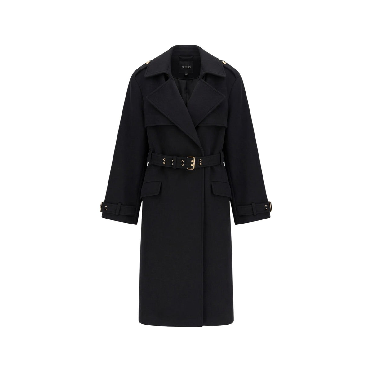 Guess — Eve Melton wool blend trench coat for women — view 2