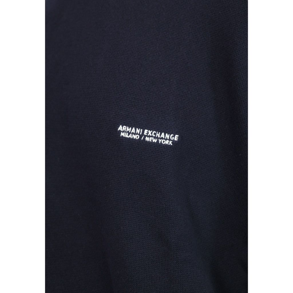 Armani Exchange — Men's blue cotton sweater — view 2