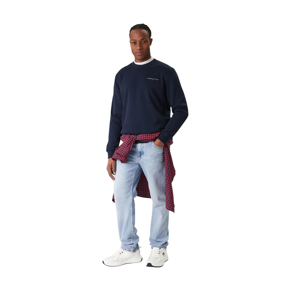 Tommy Jeans – Blaues Sweatshirt mit Rundhalsausschnitt für Herren — Ansicht 2