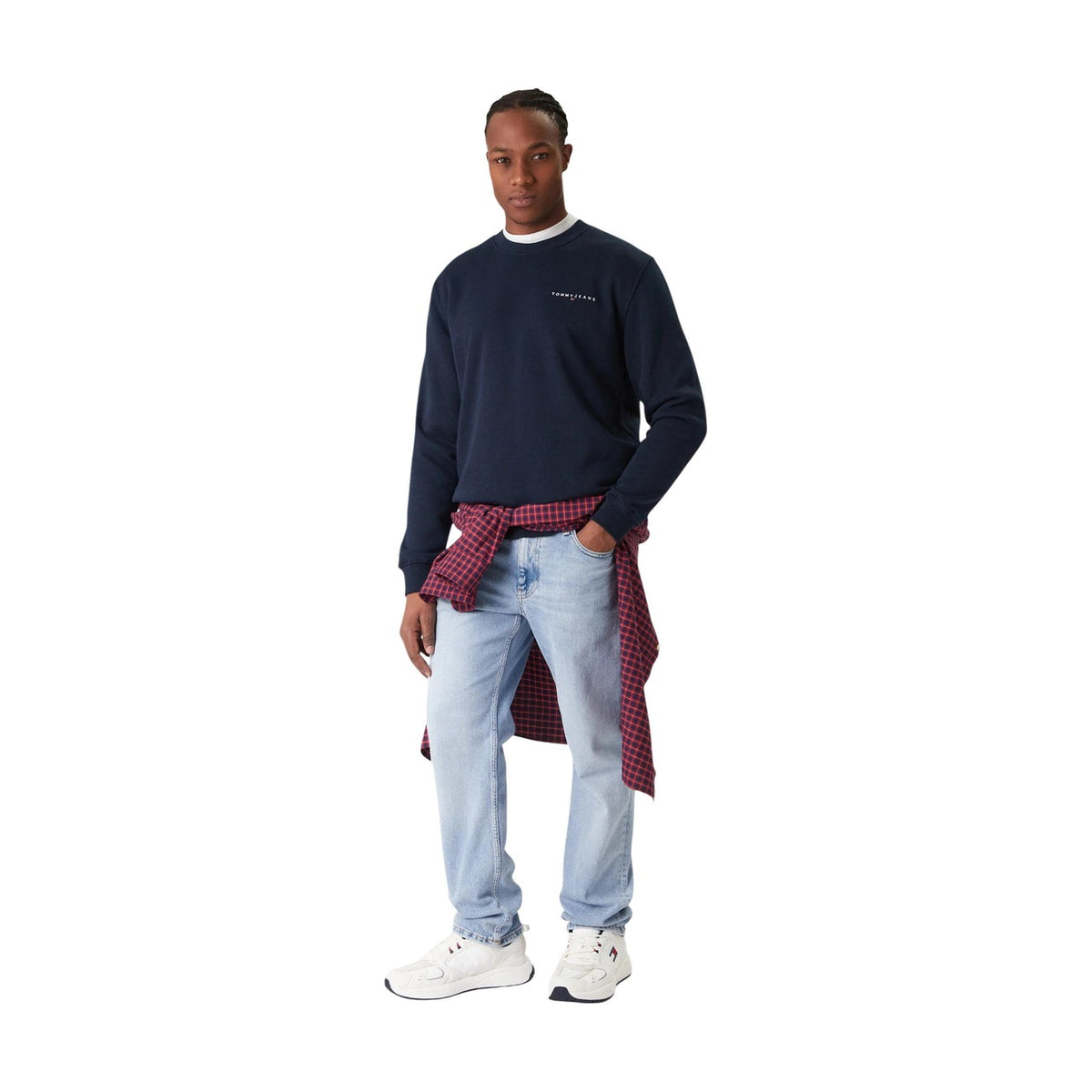 Tommy Jeans – Blaues Sweatshirt mit Rundhalsausschnitt für Herren — Ansicht 2