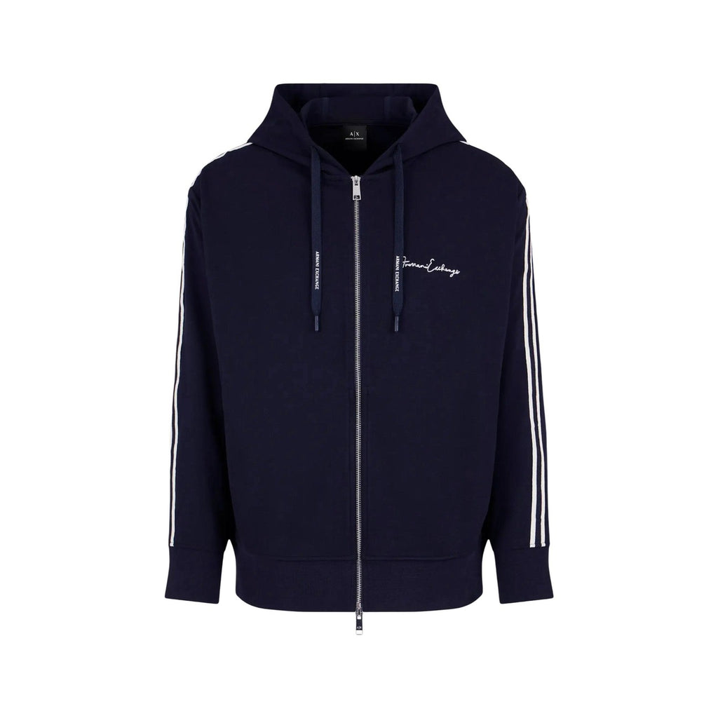 Armani Exchange — Sweat bleu en viscose mélangée homme — vue 5