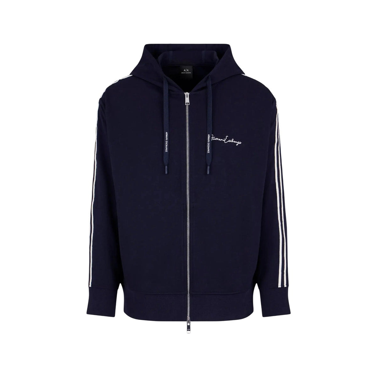 Armani Exchange — Sweat bleu en viscose mélangée homme — vue 5