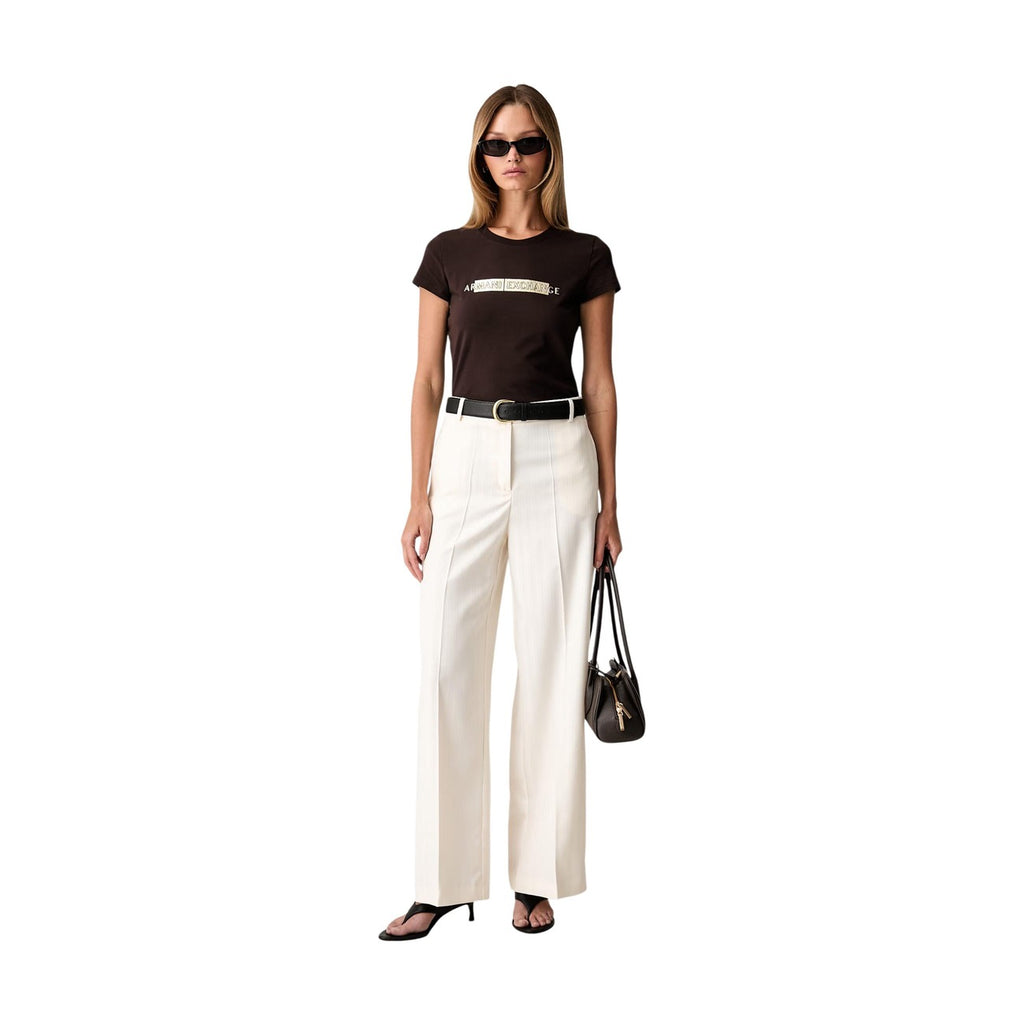 Armani Exchange — Women’s brown stretch t-shirt — view 2