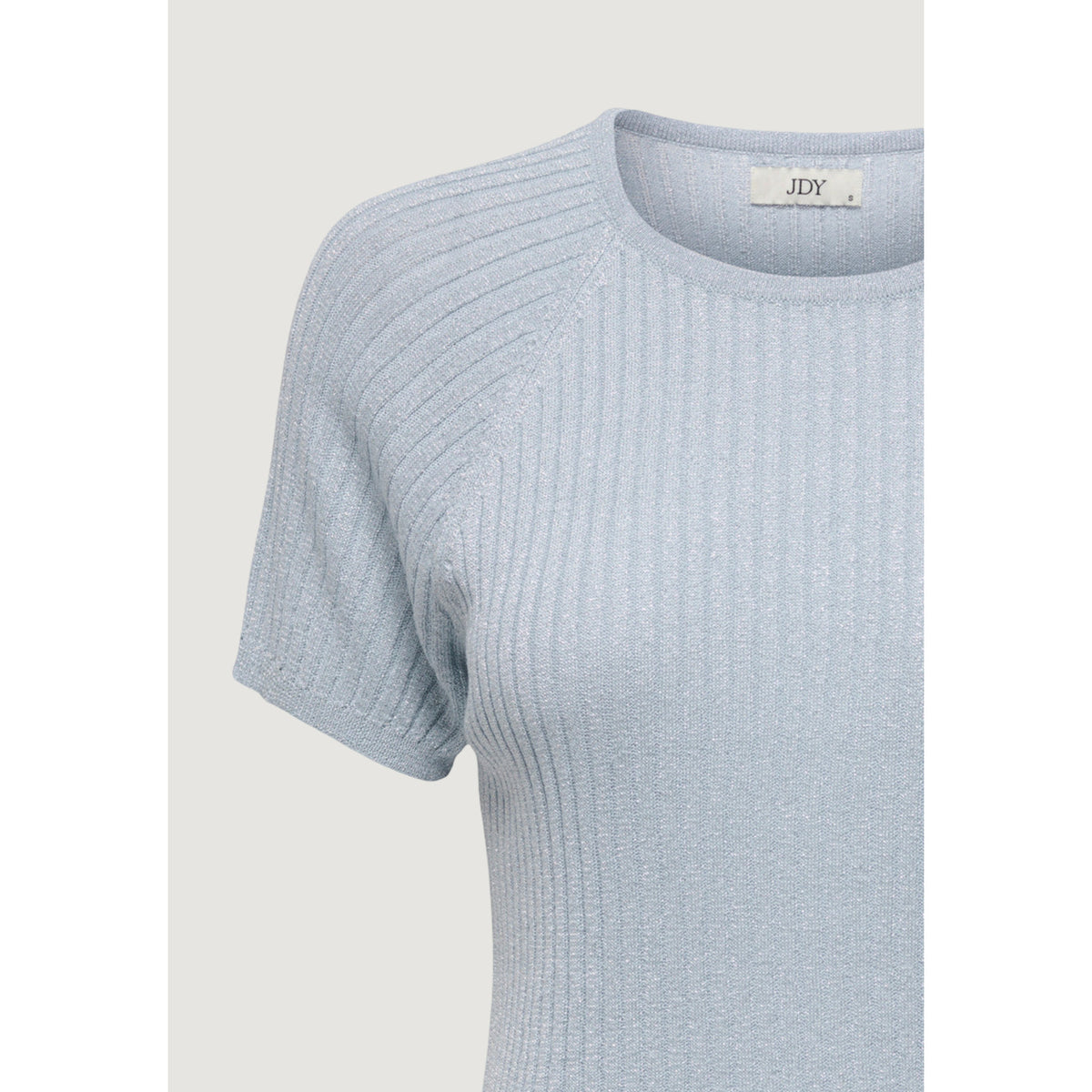 Jacqueline de Yong — T-shirt 15334641 col rond manches courtes bleu clair femme — vue 5
