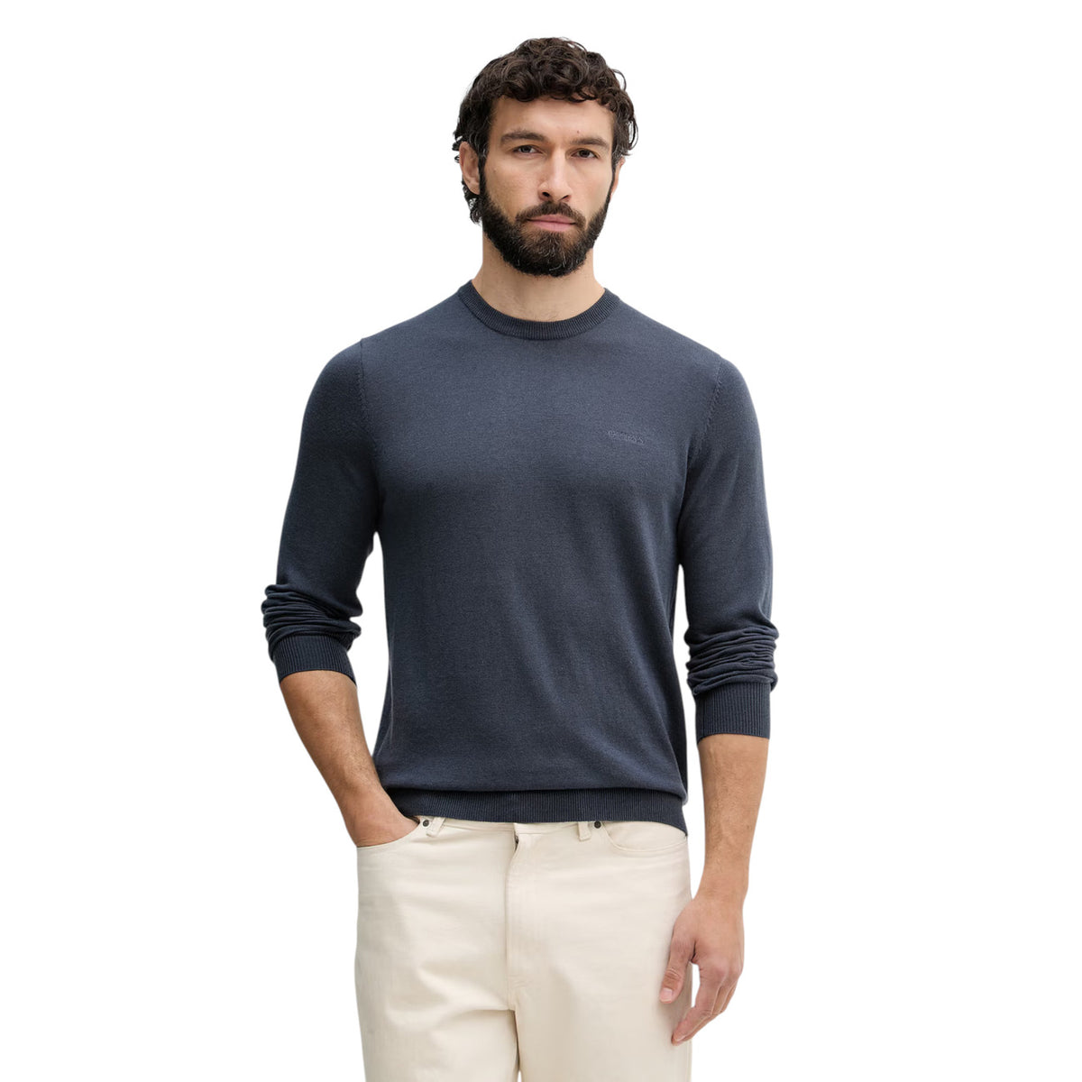 Guess — Pullover Marcos Logo Em für Herren - Farbe blau