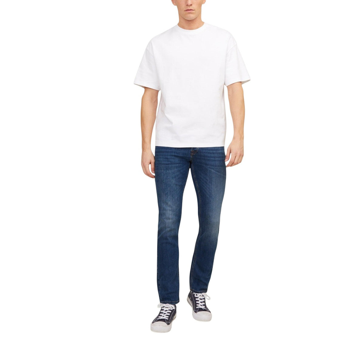 Jack & Jones — Men's blue JJITIM slim straight jeans — view 5