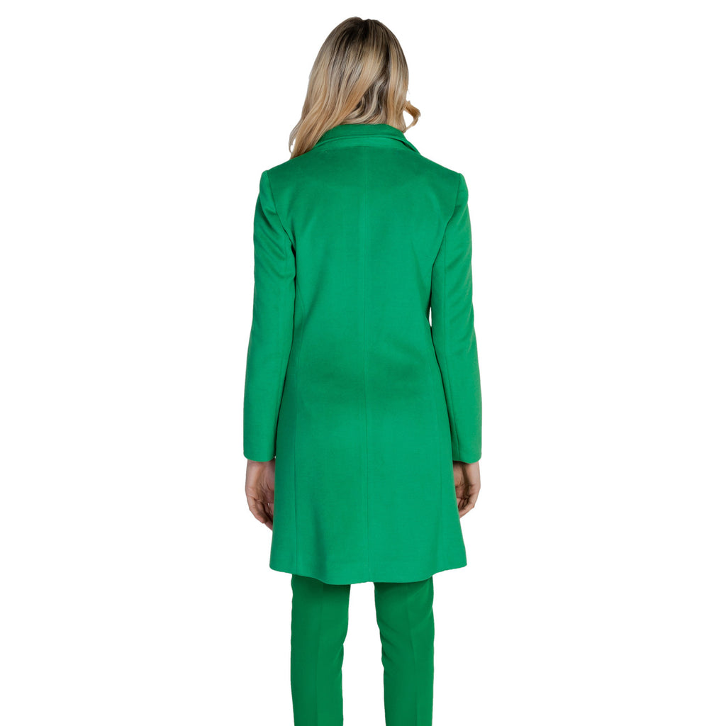 Sol Wears Women — MD548 green women’s coat — view 2