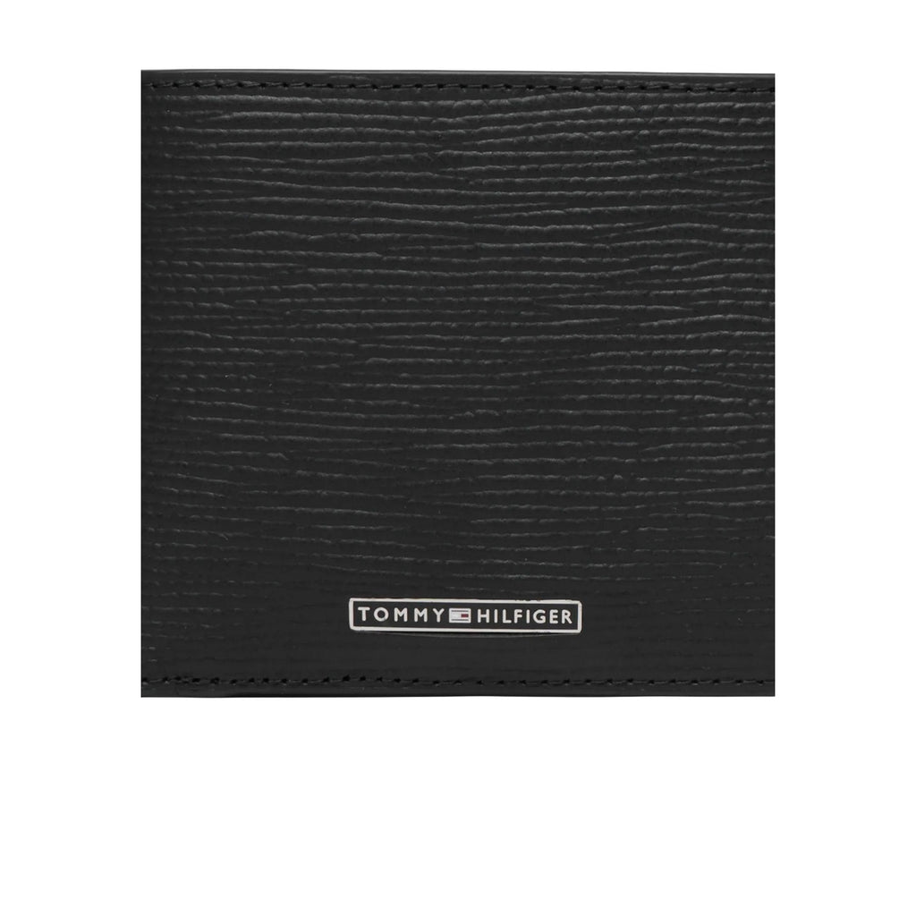 Tommy Hilfiger — Schwarze Business Saffiano Herren-Geldbörse mit Münzfach — Ansicht 4