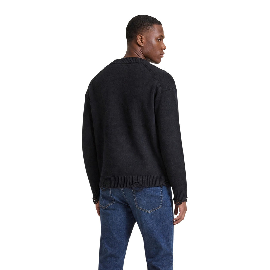 Only & Sons — Men’s black V-neck Tune cardigan — view 2