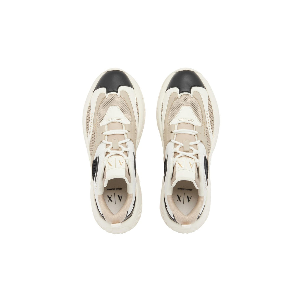 Armani Exchange — Baskets basses beiges femme — vue 2