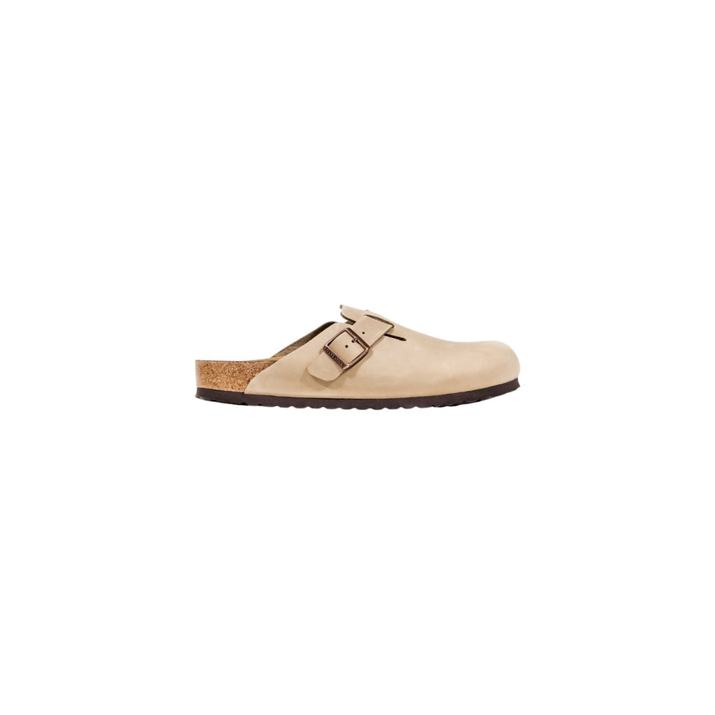 Birkenstock — Boston SFB aus beigem Leder