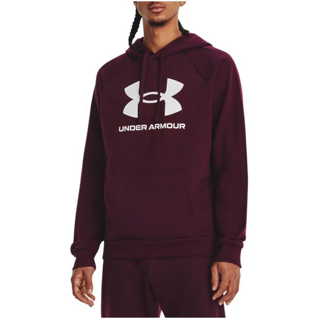 Under Armour — Sweat à capuche Rival Fleece Logo bordeaux homme