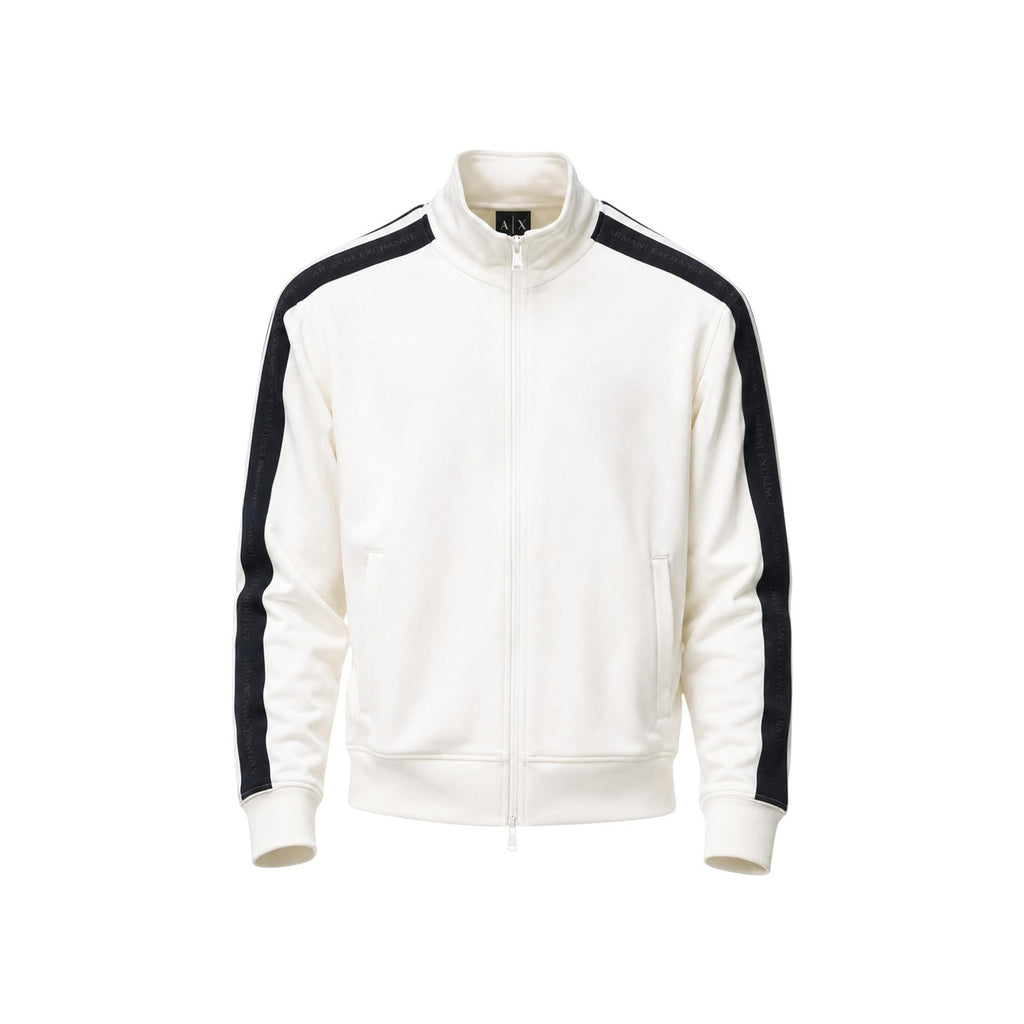 Armani Exchange — Sweat coton stretch blanc homme — vue 2